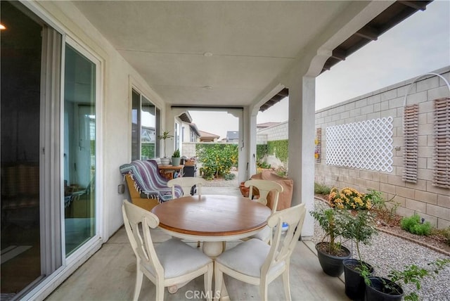 view of sunroom