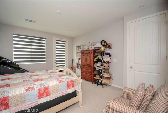 bedroom with carpet floors