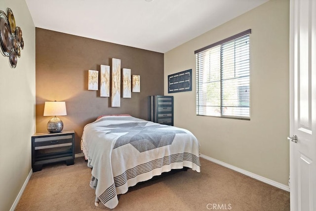 view of carpeted bedroom