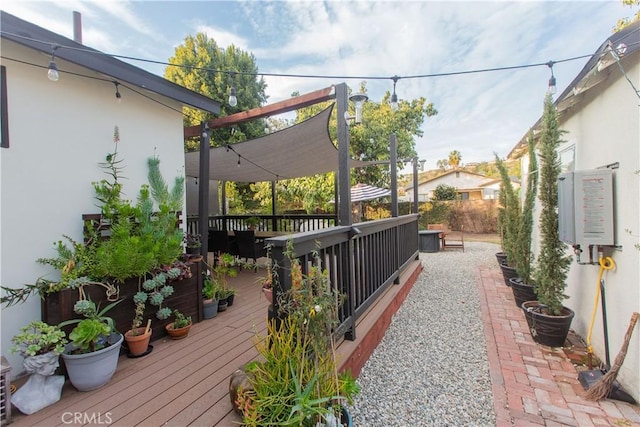 view of wooden terrace