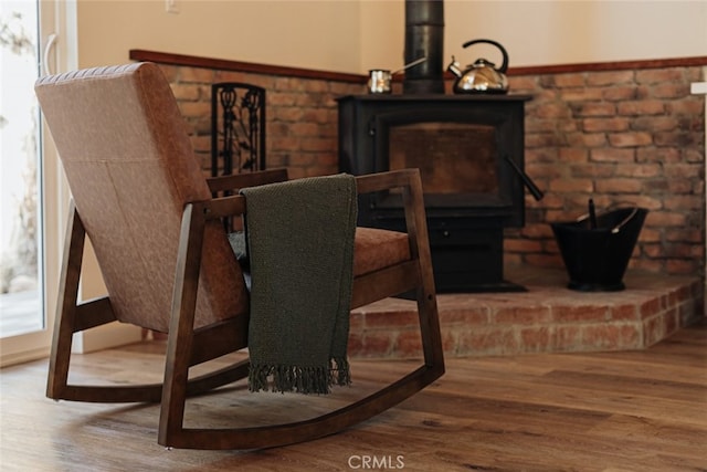 dining area with wood-type flooring