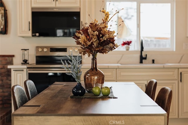 dining room featuring sink