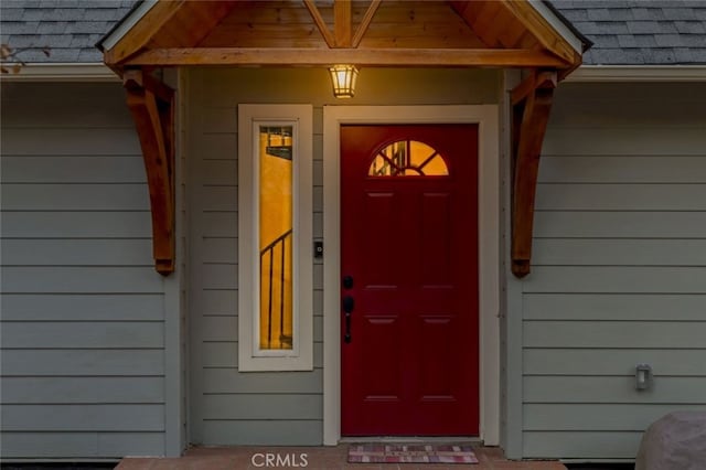 view of doorway to property