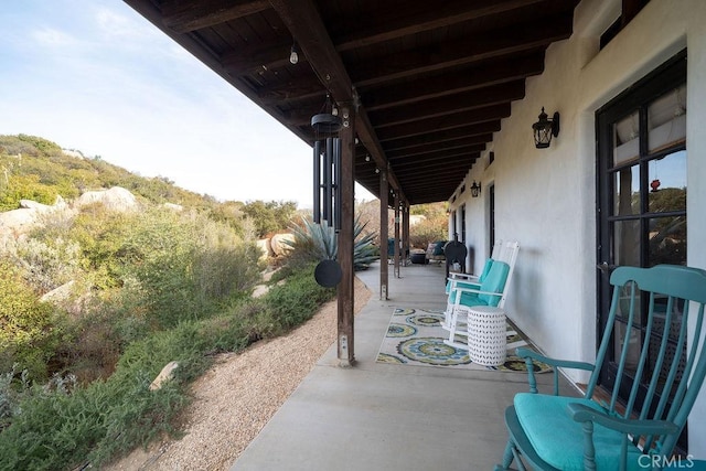 view of patio / terrace with a porch