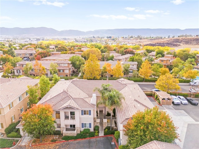 aerial view featuring a mountain view