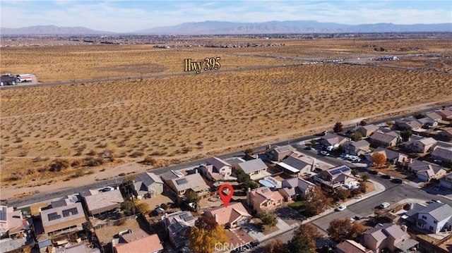 bird's eye view featuring a mountain view