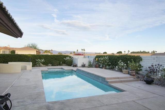 view of pool featuring a patio area