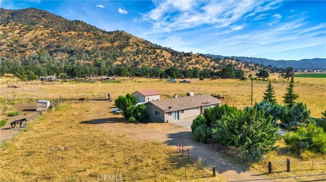 mountain view featuring a rural view