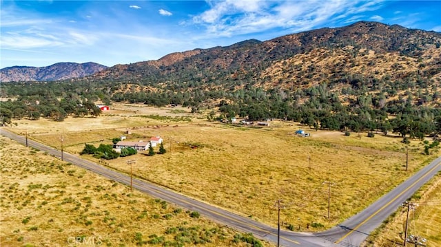 property view of mountains with a rural view