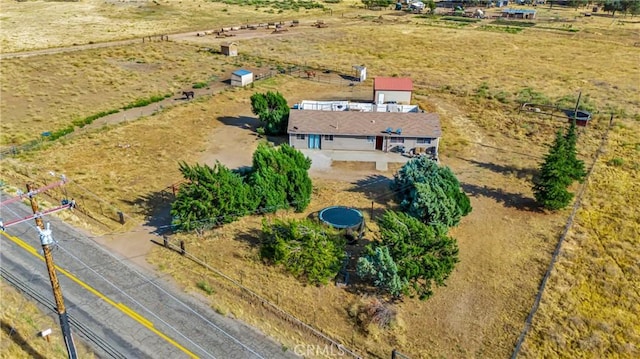 bird's eye view featuring a rural view