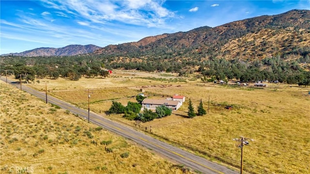 property view of mountains with a rural view