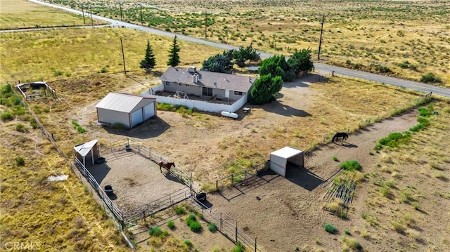 bird's eye view with a rural view