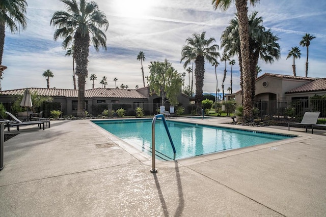 view of pool with a patio area