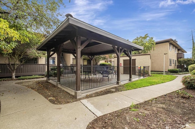 view of property's community featuring a gazebo