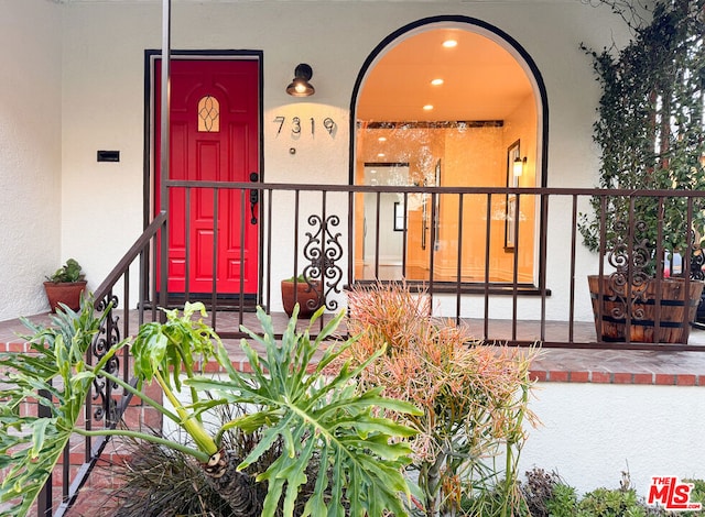 view of doorway to property