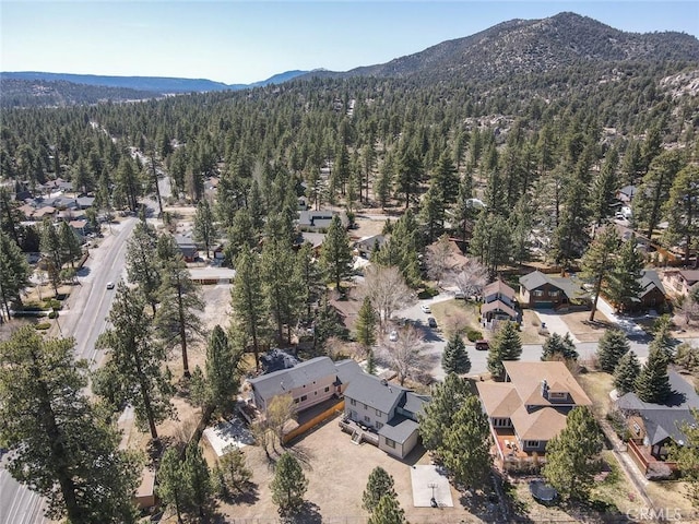 aerial view with a mountain view