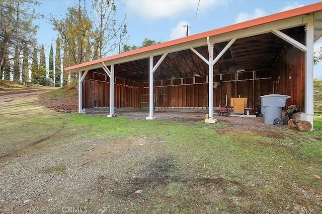 view of community featuring an outdoor structure