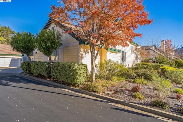 view of home's exterior featuring a garage