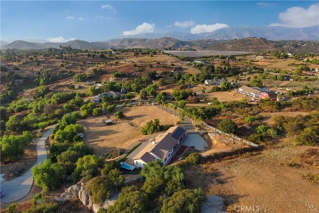 bird's eye view featuring a mountain view