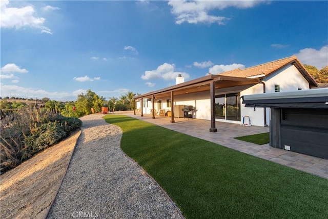 view of yard with a patio area