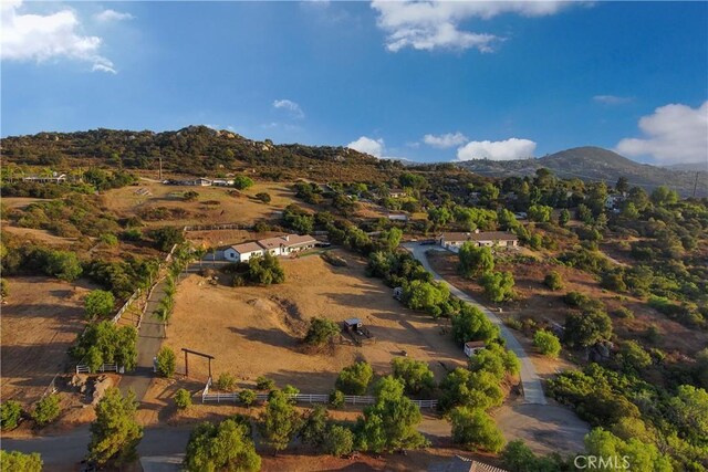 aerial view featuring a mountain view