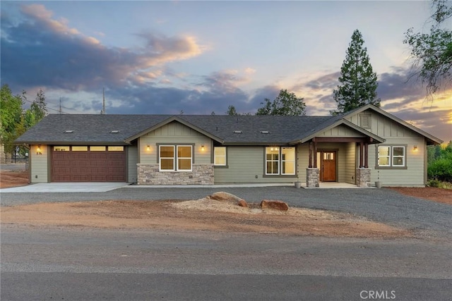 craftsman-style house featuring a garage