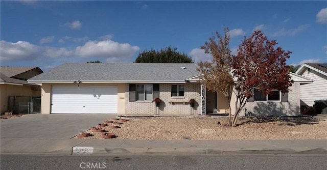 single story home featuring a garage