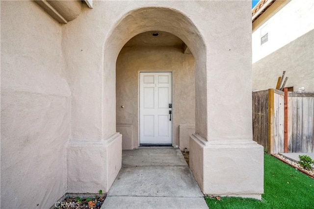 view of doorway to property