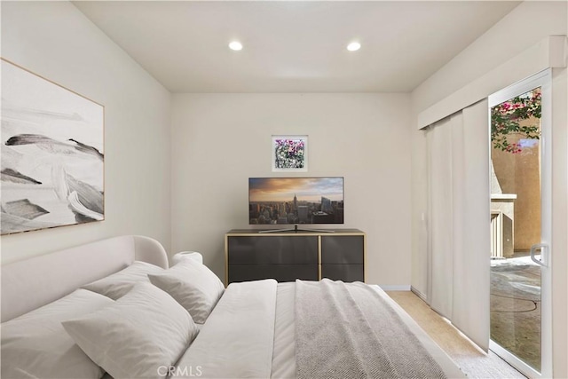 view of carpeted bedroom