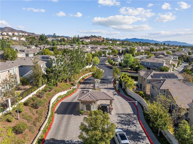 bird's eye view featuring a mountain view