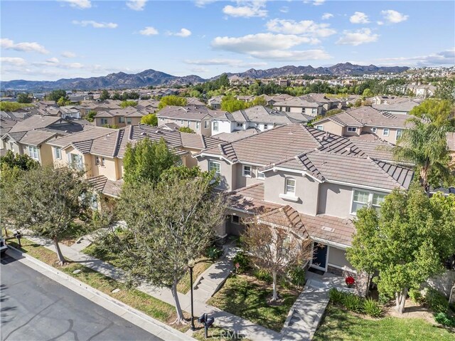 11465 Oakford Ln, Porter Ranch, CA 91326 - aerial view of residential area featuring a mountain backdrop