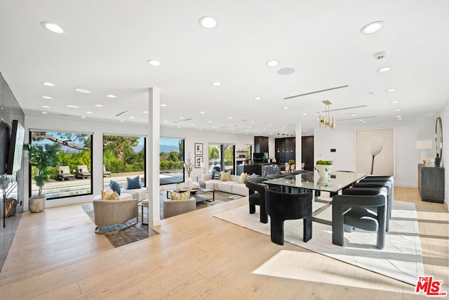 interior space featuring light wood-type flooring