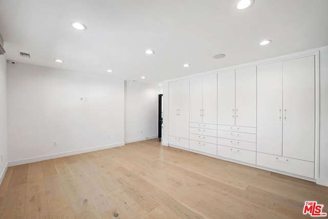 interior space with light wood-type flooring