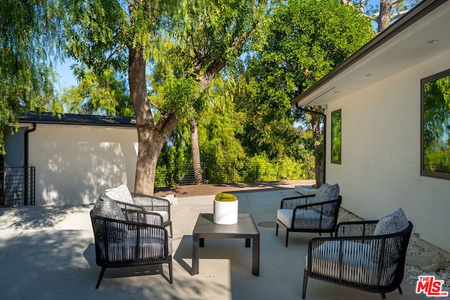 view of patio / terrace featuring an outdoor living space