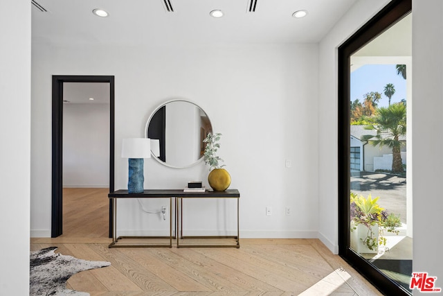 foyer featuring hardwood / wood-style floors