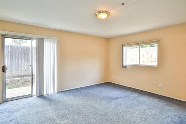 view of carpeted empty room