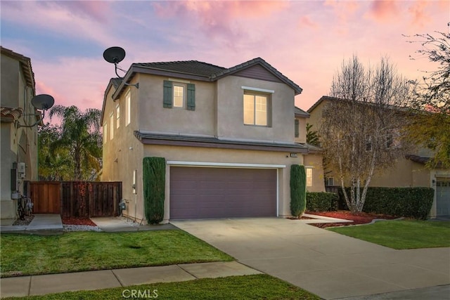 view of front property featuring a garage