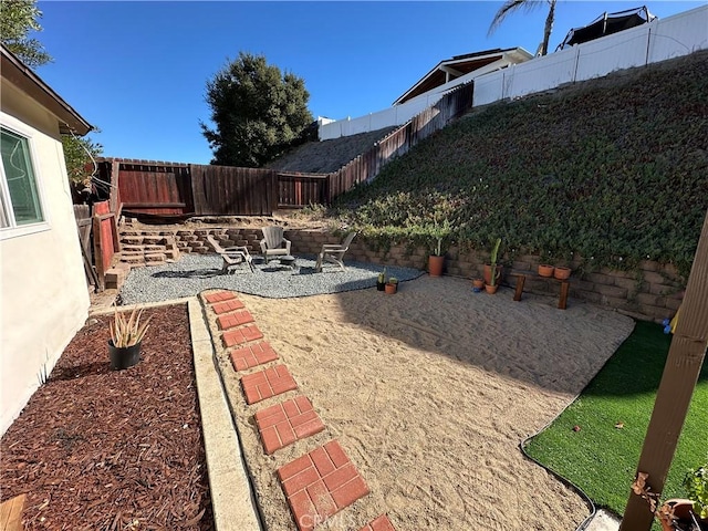 view of yard featuring a patio