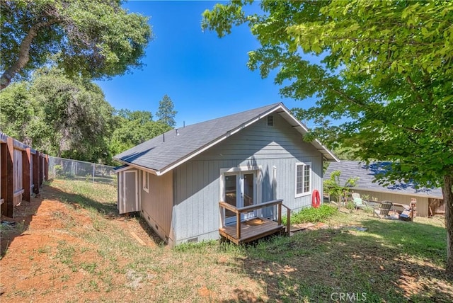 view of rear view of property