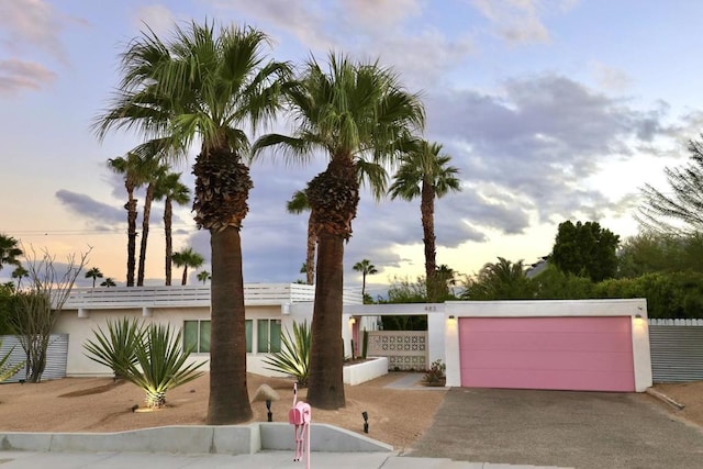 view of front of home featuring a garage