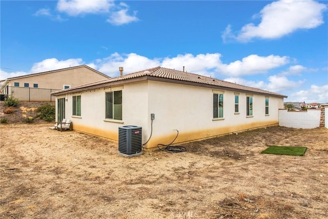 view of property exterior featuring central air condition unit