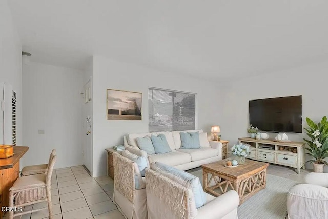 view of tiled living room