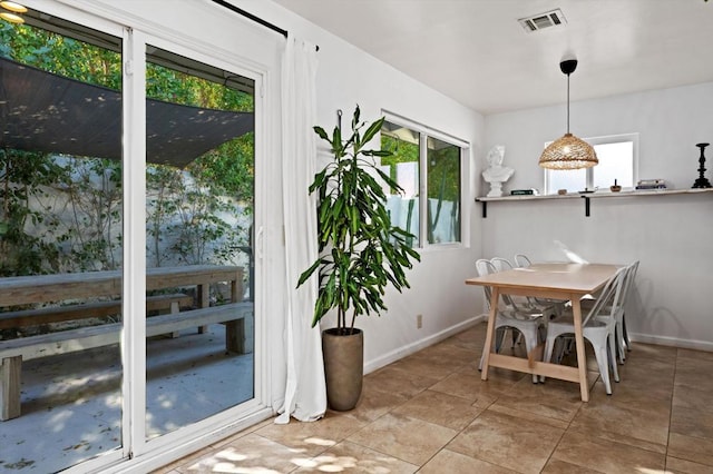 view of dining area