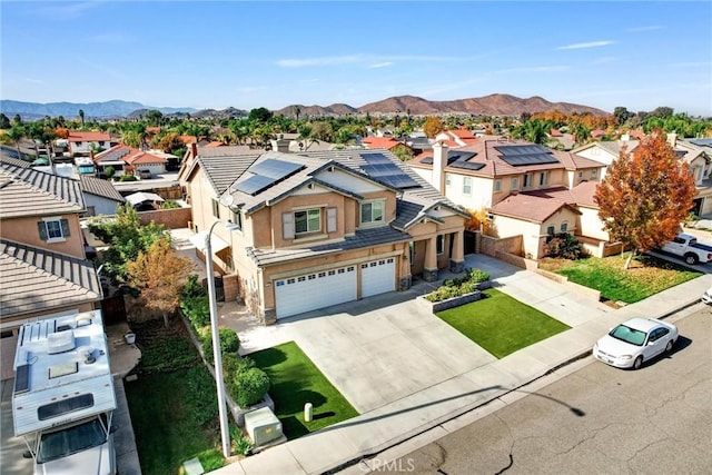 aerial view featuring a mountain view