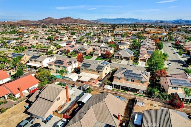 aerial view featuring a mountain view