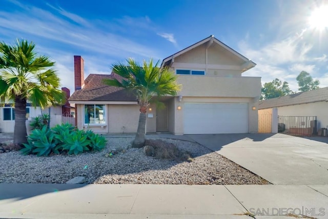 ranch-style house featuring a garage