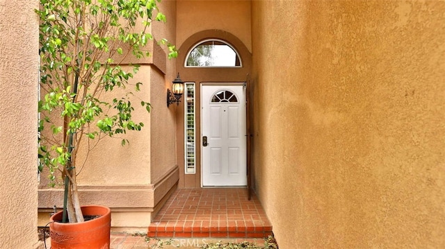 view of doorway to property