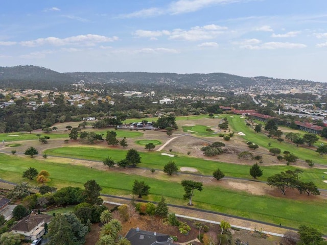 bird's eye view featuring a mountain view