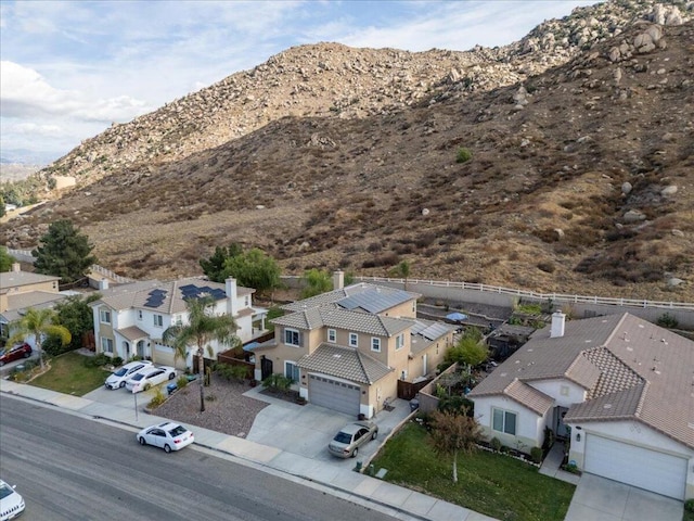 aerial view featuring a mountain view