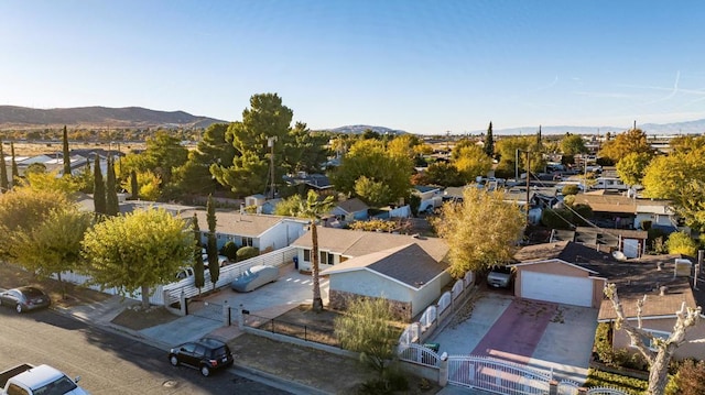 bird's eye view featuring a mountain view